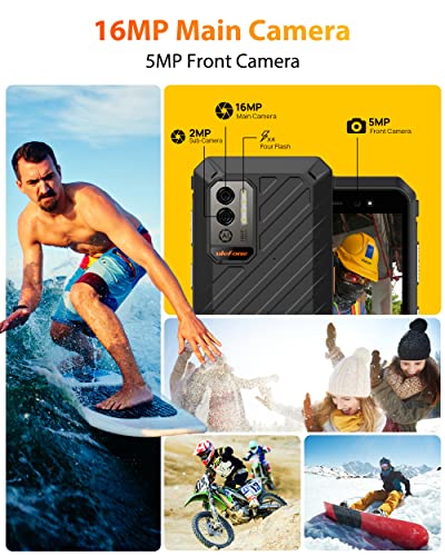 Ulefone Power Armor X11 Pro Rugged Smartphones Unlocked, IP69K Waterproof Phone, 8150mAh Battery, Android 12, 8-Core 8GB+64GB, 16MP AI Camera, 5.45'' HD+, 3-Card Slots, Dual 4G, GPS, NFC