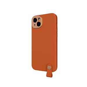 moshi altra crossbody case with detachable quick-buckle (for iphone 14 plus 6.7 inch), magsafe compatible, aluminum lens and buttons [crossbody and wristlet strap sold separately], electric orange