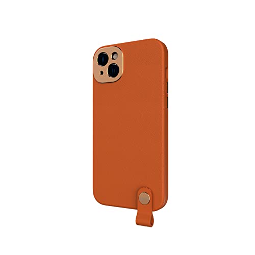 Moshi Altra Crossbody Case with Detachable Quick-Buckle (for iPhone 14 Plus 6.7 Inch), MagSafe Compatible, Aluminum Lens and Buttons [Crossbody and Wristlet Strap Sold Separately], Electric Orange