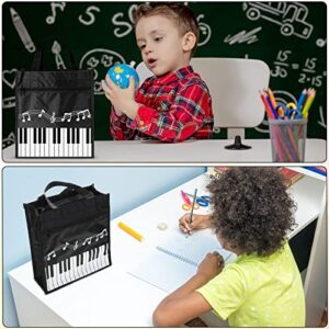 4 Pcs Small Piano Music Bag Piano Keys Handbag Reusable Tote Bag Shoulder Shopping Bag Book Bag Tote for Piano Music Teacher Gifts