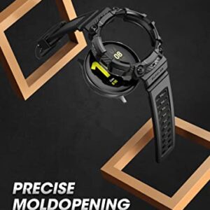 SUPCASE Unicorn Beetle Pro Series Rugged Protective Case with Strap Band for Galaxy Watch 5 44mm (2022) / Galaxy Watch 4 44mm (2021), (Black)