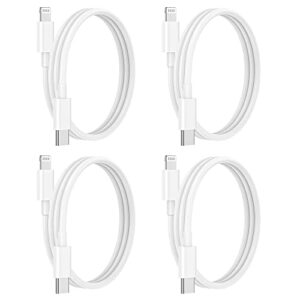usb c to lightning cable [apple mfi certified] 4pack 3ft iphone fast charger cable compatible iphone 14/14 pro/14pro max/13/13 pro/12/12 pro/11/11 pro/xr/xs/x/8/8 plus/ipad