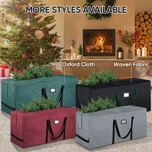 BALEINE 7.5 ft Christmas Tree Storage Bag, Heavy Duty Extra Large Artificial Christmas Tree Bag with Reinforced Handles and Dual Zippers Wide Opening (Gray, 7.5 ft)