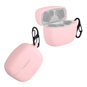 kwmobile case compatible with jbl tune 215tws case - silicone cover holder for earbuds - dusty pink