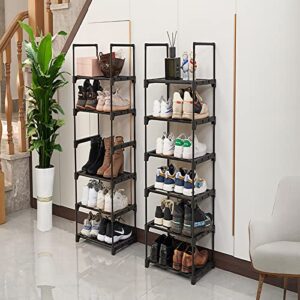 YIHATA Shoe Rack Organizer, 9 Tiers Large Shoe Storage Shelf, 28-32 Pairs Shoe Rack for Closet, Space Saving Shoe Stand, DIY Durable Metal Shoe Organizer with Versatile Hooks for Hallway Bedroom