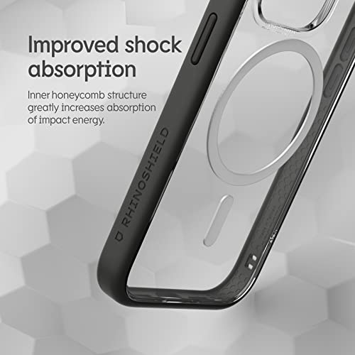 RhinoShield Modular Case Compatible with MagSafe for [iPhone 14 Pro] | Mod NX - Superior Magnetic Pull Force, Customizable Heavy Duty Protective Cover 3.5M / 13ft Drop Protection - Black