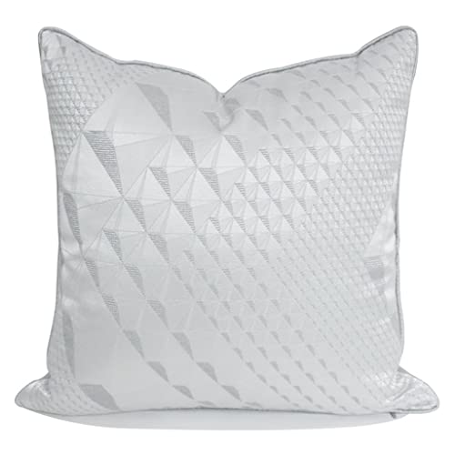 GRETD Grey Geometric Pattern Sofa Pillow Designer Living Room Soft Fashion Bedside Cushion ( Color : A , Size : 50cm*50cm )