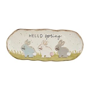 mud pie easter everything dish, 4" x 9", hello