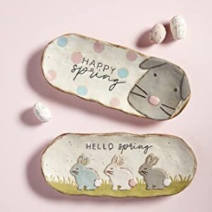 Mud Pie Easter Everything Dish, 4" x 9", Hello