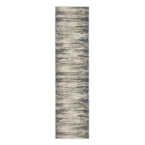 Mohawk Home Nexus Modern Contemporary Abstract Light Gray 2' x 8' Area Rug Perfect for Living Room, Dining Room, Office