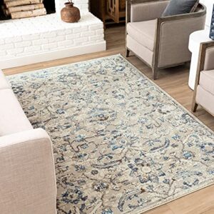 Mohawk Home Appleton Traditional Floral, Ornamental Royal Blue 5' 3" x 8' Area Rug Perfect for Living Room, Dining Room, Office