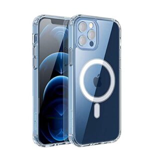 casefreak clear case for iphone 12 mini with magnetic ring, compatible with mag-safe accessories, slim fit anti-yellowing protective case for iphone 12 mini (5.4" screen)