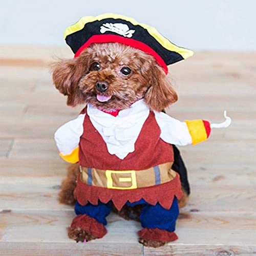 Meihejia Cat Pirate Costumes - Super Cute Pet Pirate Costume for Small Dogs & Cats (Small)