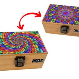 Cali Factory - Marilyn Monroe Design 3D Bamboo Box, Lenticular Flip Image On Natural Bamboo Wooden Box to Organize All Your Accessories with Hinged Lid (Trippy)