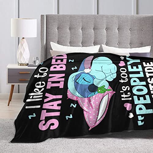 Shoutai Cartoon Blanket Ultra-Soft Throw Blankets Fleece Blanket Cozy Warm Flannel Blankets for Living Room Couch Bed All Season 60''x50''