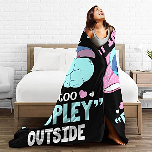 Shoutai Cartoon Blanket Ultra-Soft Throw Blankets Fleece Blanket Cozy Warm Flannel Blankets for Living Room Couch Bed All Season 60''x50''