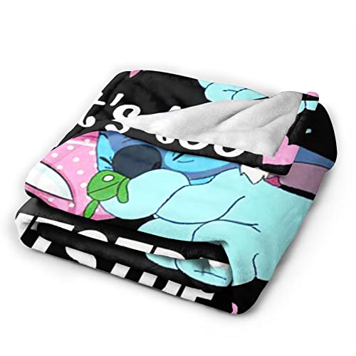 Shoutai Cartoon Blanket Ultra-Soft Throw Blankets Fleece Blanket Cozy Warm Flannel Blankets for Living Room Couch Bed All Season 60''x50''