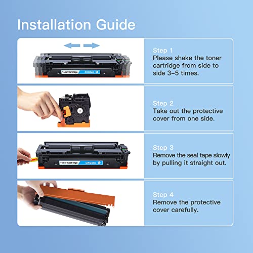 GPC ImageFlex Compatible 046 Toner Cartridge MF733Cdw Replacement for Canon 046 Toner Cartridge 046H CRG-046 Compatible with Color ImageCLASS MF733Cdw MF731Cdw MF735Cdw LBP654Cdw Printer（4 Pack