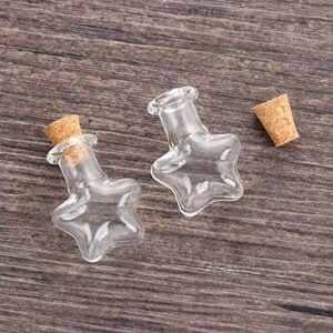 Wowagoga 200 Pieces Small Mini Glass Bottle,Tiny Wishing Bottles Empty Refillable Wishing Bottles -Drifting Bottles with Cork Stoppers for DIY Craft Bead Containers (Random Styles)