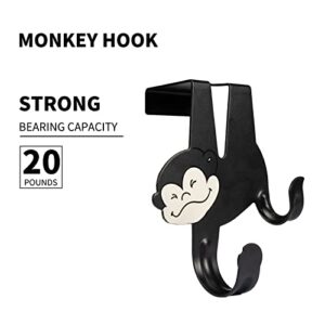 MaxSparkling life Wall Mounted Hooks , 2 Pack, Monkey Hooks, Bathroom Bedroom Door Hooks for Hanging Clothes, Towels, Backpacks
