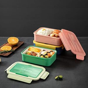 Tinaforld 1400ML Bento box for Adults, Insulated Bento Box Adult Lunch Box with Built-in Utensils, knife and fork, Leakproof, Durable, BPA-Free and Food-Safe Materials