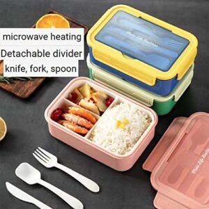 Tinaforld 1400ML Bento box for Adults, Insulated Bento Box Adult Lunch Box with Built-in Utensils, knife and fork, Leakproof, Durable, BPA-Free and Food-Safe Materials