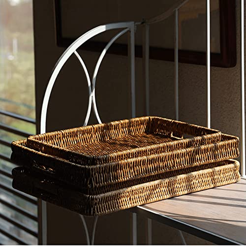 Serving Trays Tray Serving Tray Recessed Handles for Eating Work Storage Home Decor Elegant Decorative Tray (Size : A)