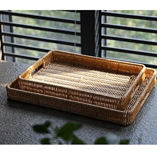 Serving Trays Tray Serving Tray Recessed Handles for Eating Work Storage Home Decor Elegant Decorative Tray (Size : A)