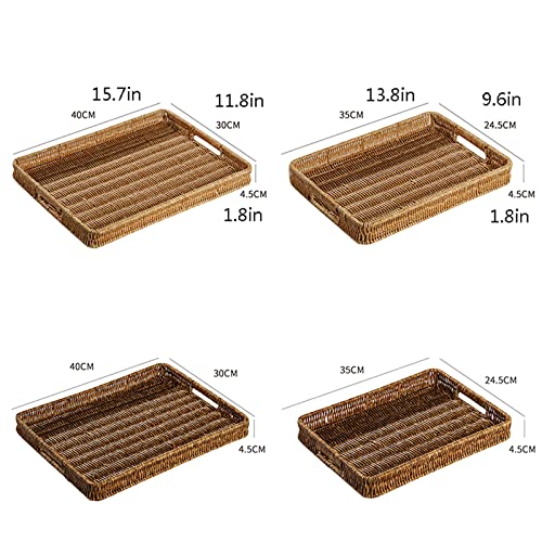 Serving Trays Tray Serving Tray Recessed Handles for Eating Work Storage Home Decor Elegant Decorative Tray (Size : A)