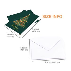 TAOZI&LIZHI Christmas Cards Boxed Assortment with Envelopes, Funny Merry Christmas Holiday Greeting Thank You Cards For Loved ones, Friends, and Family(6 Designs, 24 Handmade Cards)