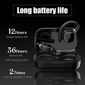 ESSONIO Open Ear Headphones air Conduction Headphones Bluetooth Workout Headphones Open Ear Earbuds Noise Cancelling Headphones for Sports Running