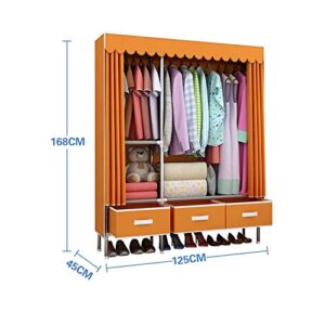 THICK Wardrobe Non-Woven Cloth Wardrobe Closet Folding Portable Clothing Storage Cabinet Bedroom Furniture