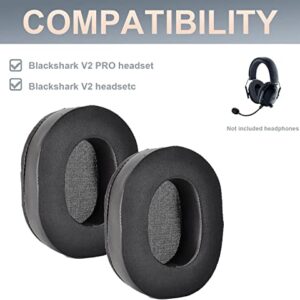 BlackShark V2 Replacement Earpads Quite-Comfort Cooling Gel Headset Ear Pads with BuckleCompatible with Razer BlackShark V2 / V2 PRO/ V2 Special Edition Gaming Headsets(Black)