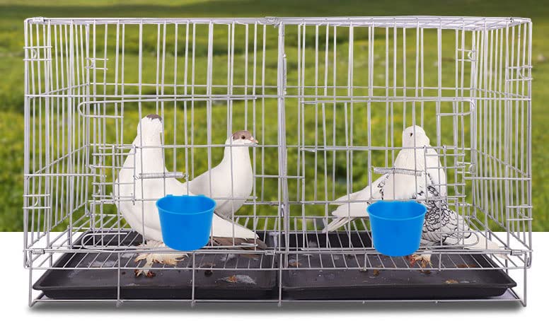 ORIBUKI Pack of 20 Chicken Feeder Cups for Cage Hanging Bird Waterer 8 OZ Rabbit Water Food Bowl Pigeon Feeding Dishes Bunny Poultry Coop Drinker Quail Seed Treats Dispenser Duck Drinking Bottle