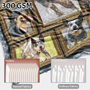 Australian Cattle Dog Blanket, Fleece Throw Blanket for Couch Bed, Soft Cozy Warm Flannel Blankets and Throws for Sofa Living Room, Gifts for Dog Lovers, 50" x 60"