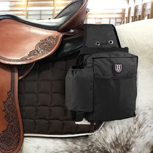 Harrison Howard Equestrian Western Saddle Bag for Horses Black
