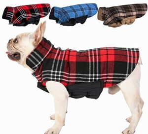 uadonile dog coat british style plaid christmas jackets, windproof reversible,reflective dogs winter warn snow coat, cold weather coats for small medium and large boy girl