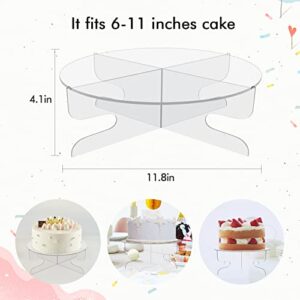 3 PCS Acrylic Cupcake Stand 2 Set of 3 Tier Clear Cupcake Stand Dessert Tower and 1 Tier Round Cake Stand Holder Bakery Display Serving Tray for Wedding Baby Shower Party Decor