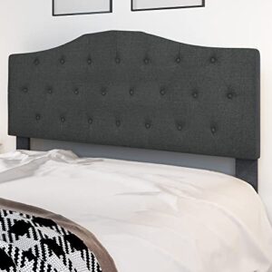 yitahome upholstered headboard, linen tufted upholstered headboard with diamond tufted, headboards for full/queen size bed - grey
