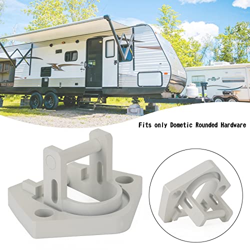 Frezon Aluminum RV Awning Hardware Fit for RV Awning Sunchaser II Replacement Part Bottom Foot Right or Left Side(only for Dometic Rounded Hardware)