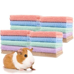 20 pcs guinea pigs soft blankets hamster fleece cage liners guinea pig accessories small animal pet blanket sleep bedding mats coral fleece guinea pigs hideout blankets bath towel for squirrel pets