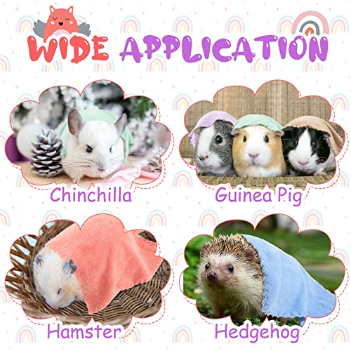 20 Pcs Guinea Pigs Soft Blankets Hamster Fleece Cage Liners Guinea Pig Accessories Small Animal Pet Blanket Sleep Bedding Mats Coral Fleece Guinea Pigs Hideout Blankets Bath Towel for Squirrel Pets