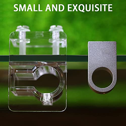 MiOYOOW Tube Fixture Holder, Mini Aquarium Fixing Clamp Anti Overflow Aquarium Pipe Clip with Screw & Screwdriver for Fish Tank Aquarium (S)