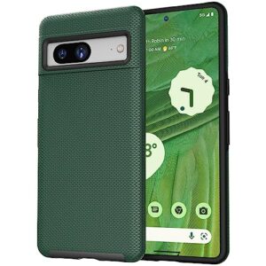 tocol for google pixel 7 case, [military grade drop protection] [dual guard],protective phone case for pixel 7 6.3 inches, alpine green