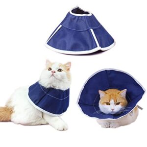 cat cone collar soft, nonwoven fabric, adjustable recovery pet elizabethan collar, surgery to stop licking and head scratching-prevent recurrent infections, for cats kitten puppy. (small)