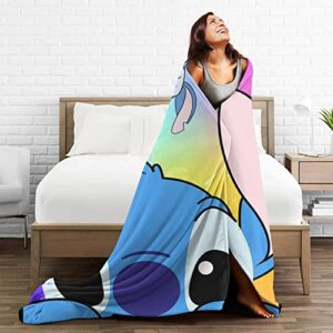 Stitch Blanket Cartoon Throw Blanket,Cozy Soft Plush Fuzzy Fleece Blanket Gift for Kids Adults 40x50 inch