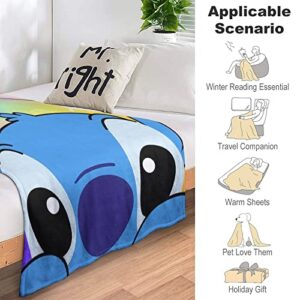 Stitch Blanket Cartoon Throw Blanket,Cozy Soft Plush Fuzzy Fleece Blanket Gift for Kids Adults 40x50 inch