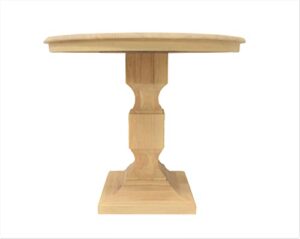 bingltd - 36" d x 29" h chelsea round dining table (tt3601 / wh-chelsea28-unf)