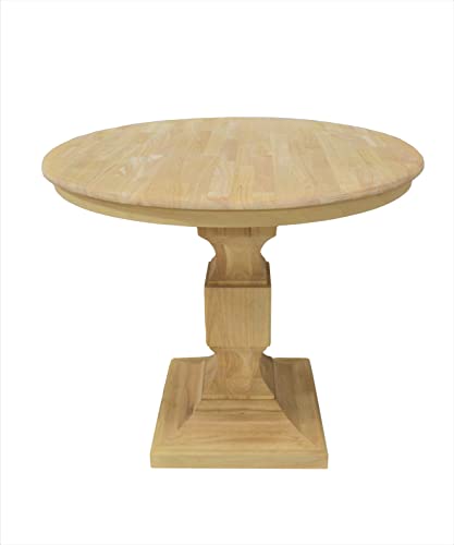 BingLTD - 36" D x 29" H Chelsea Round Dining Table (TT3601 / WH-Chelsea28-UNF)