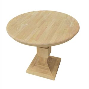 BingLTD - 36" D x 29" H Chelsea Round Dining Table (TT3601 / WH-Chelsea28-UNF)